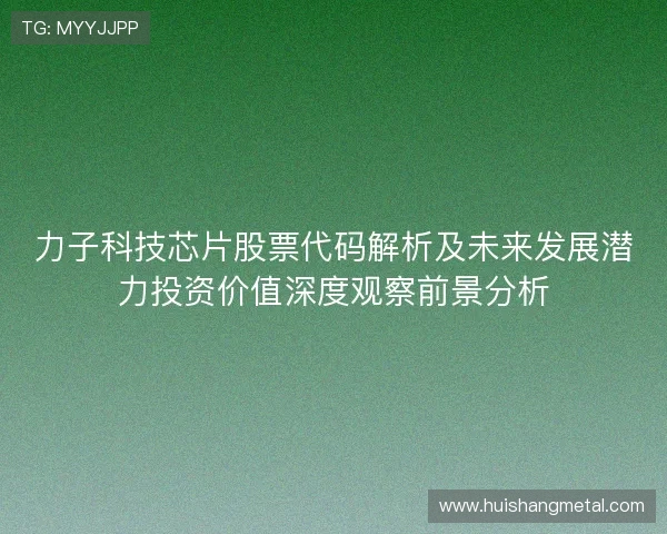 力子科技芯片股票代码解析及未来发展潜力投资价值深度观察前景分析